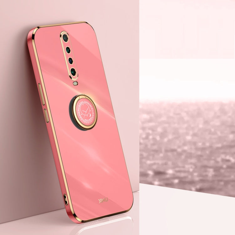XINLI Straight Edge 6D Electroplate TPU Phone Case with Ring Holder, For Xiaomi Redmi K30, For Xiaomi Redmi K40, For Xiaomi Redmi Note 8 Pro