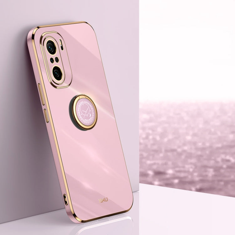 XINLI Straight Edge 6D Electroplate TPU Phone Case with Ring Holder, For Xiaomi Redmi K30, For Xiaomi Redmi K40, For Xiaomi Redmi Note 8 Pro