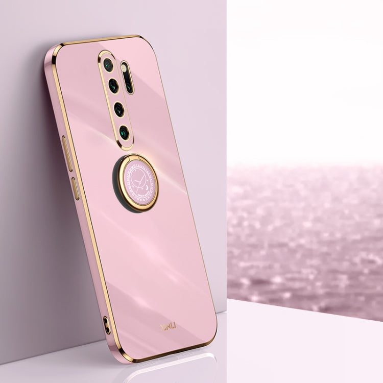 XINLI Straight Edge 6D Electroplate TPU Phone Case with Ring Holder, For Xiaomi Redmi K30, For Xiaomi Redmi K40, For Xiaomi Redmi Note 8 Pro