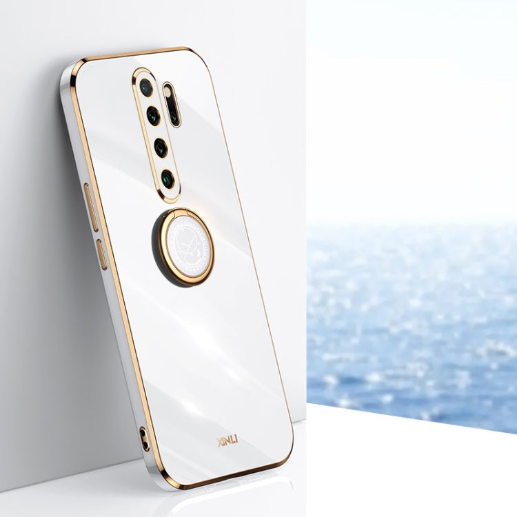 XINLI Straight Edge 6D Electroplate TPU Phone Case with Ring Holder, For Xiaomi Redmi K30, For Xiaomi Redmi K40, For Xiaomi Redmi Note 8 Pro