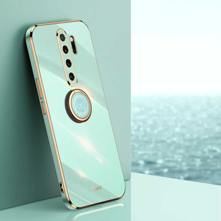 XINLI Straight Edge 6D Electroplate TPU Phone Case with Ring Holder, For Xiaomi Redmi K30, For Xiaomi Redmi K40, For Xiaomi Redmi Note 8 Pro