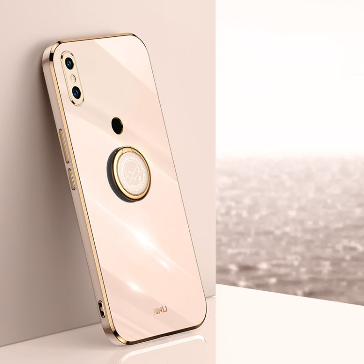 XINLI Straight Edge 6D Electroplate TPU Phone Case with Ring Holder, For Xiaomi Mi 8, For Xiaomi Mi 9, For Xiaomi Mi 10 5G