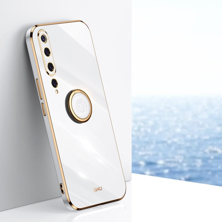 XINLI Straight Edge 6D Electroplate TPU Phone Case with Ring Holder, For Xiaomi Mi 8, For Xiaomi Mi 9, For Xiaomi Mi 10 5G