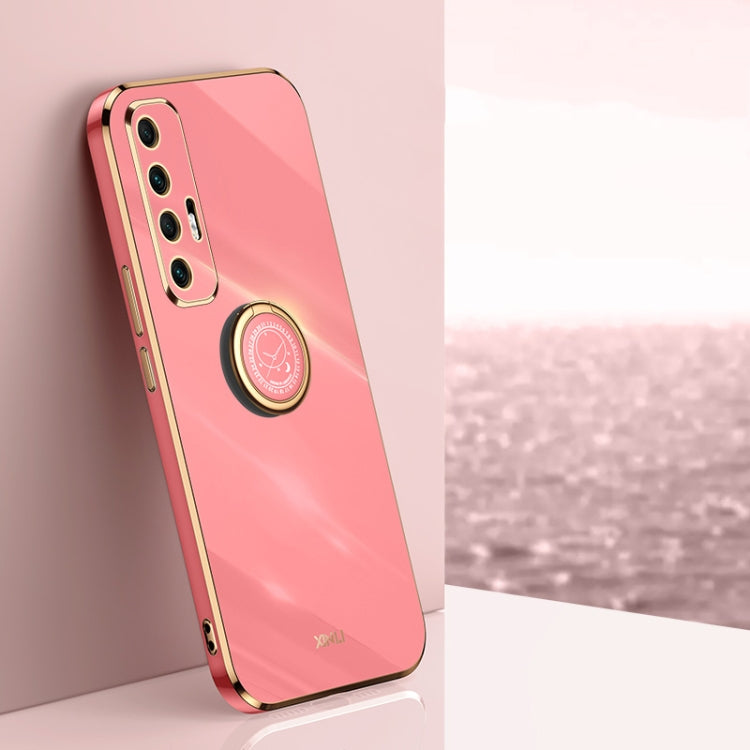 XINLI Straight Edge 6D Electroplate TPU Phone Case with Ring Holder, For Xiaomi Mi 10S, For Xiaomi Mi 10T Lite 5G, For Xiaomi Mi 11