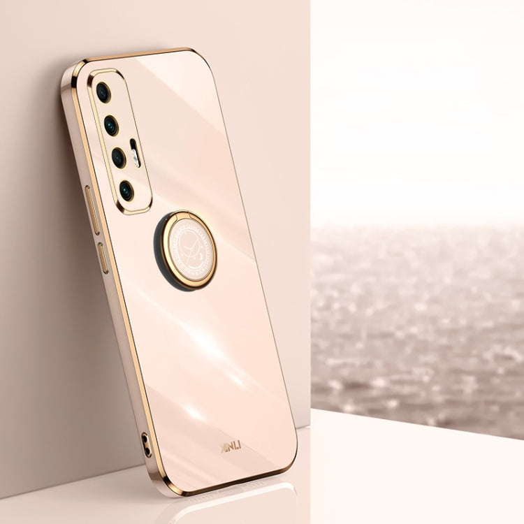 XINLI Straight Edge 6D Electroplate TPU Phone Case with Ring Holder, For Xiaomi Mi 10S, For Xiaomi Mi 10T Lite 5G, For Xiaomi Mi 11