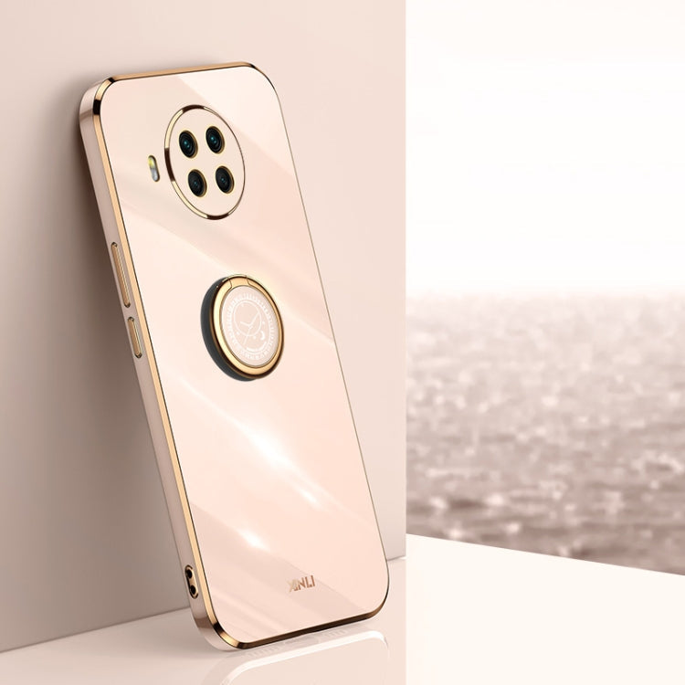 XINLI Straight Edge 6D Electroplate TPU Phone Case with Ring Holder, For Xiaomi Mi 10S, For Xiaomi Mi 10T Lite 5G, For Xiaomi Mi 11
