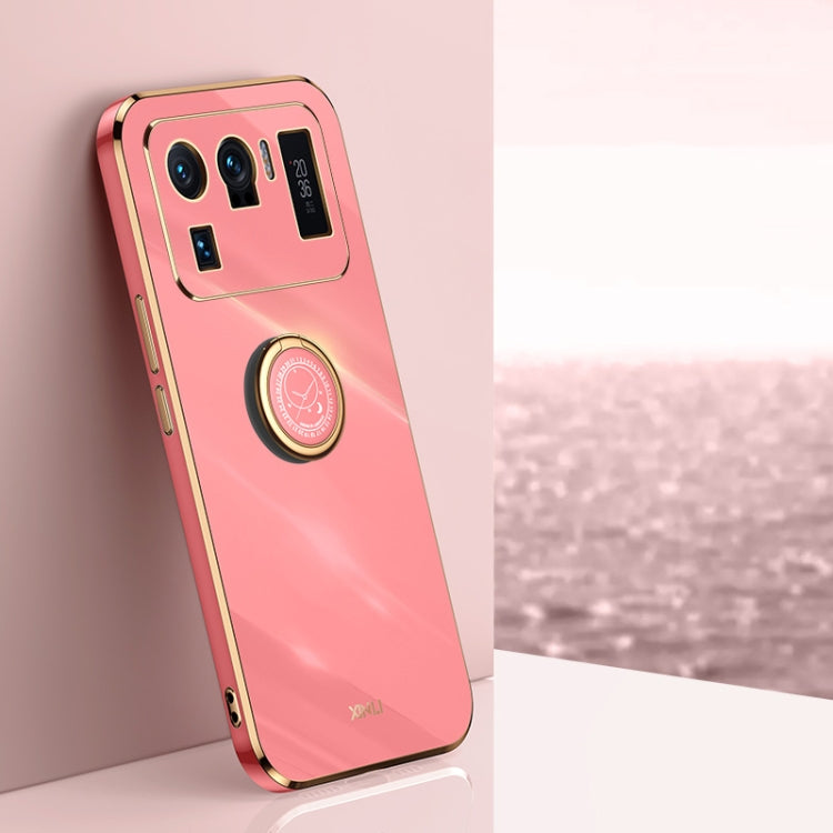 XINLI Straight Edge 6D Electroplate TPU Phone Case with Ring Holder, For Xiaomi Mi 11 Ultra, For Xiaomi Mi 11 Lite, For Xiaomi Redmi K30 Pro