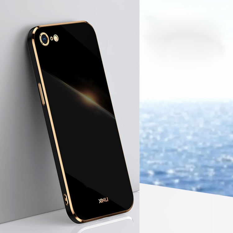 XINLI Straight Edge 6D Electroplate TPU Phone Case, For iPhone 6 / 6s, For iPhone 6 Plus / 6s Plus, For iPhone SE 2022 / SE 2020 / 8 / 7