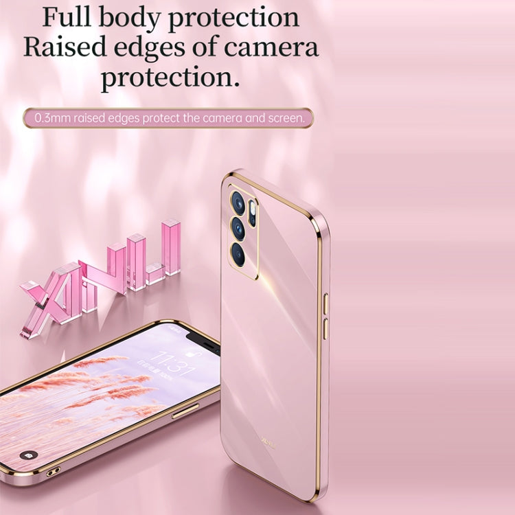 XINLI Straight Edge 6D Electroplate TPU Phone Case, For OPPO Reno6 5G, For OPPO Reno6 Pro 5G, For OPPO A53 5G, For OPPO A53