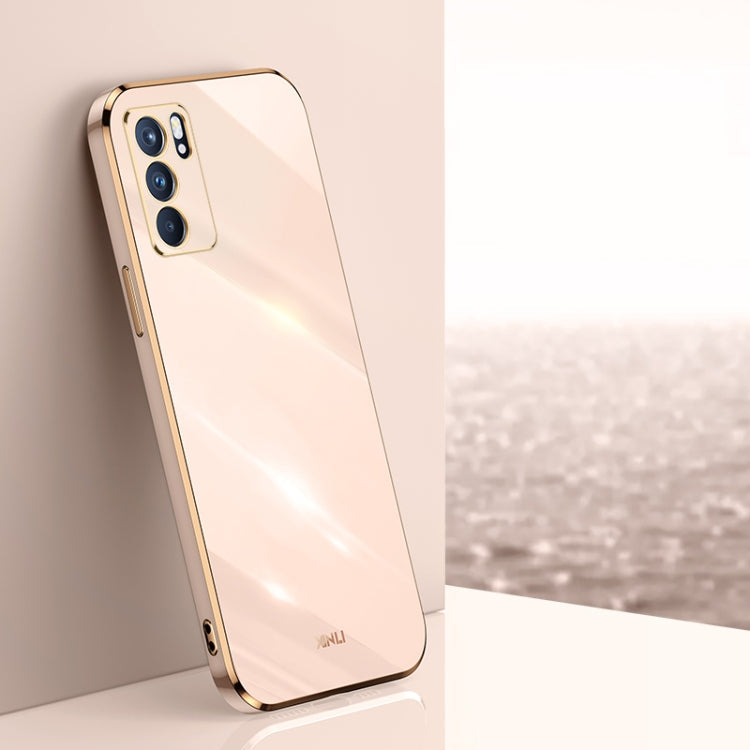 XINLI Straight Edge 6D Electroplate TPU Phone Case, For OPPO Reno6 5G, For OPPO Reno6 Pro 5G, For OPPO A53 5G, For OPPO A53