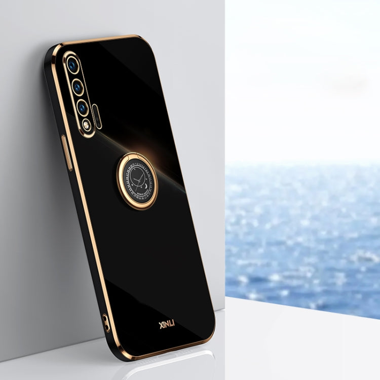 XINLI Straight Edge 6D Electroplate TPU Phone Case with Ring Holder, For Huawei Mate 40 Pro, For Huawei nova 6 5G, For Huawei nova 6 SE