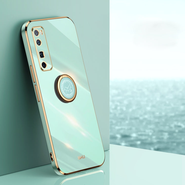 XINLI Straight Edge 6D Electroplate TPU Phone Case with Ring Holder, For Huawei nova 7 5G, For Huawei nova 7 Pro 5G, For Huawei nova 7 SE