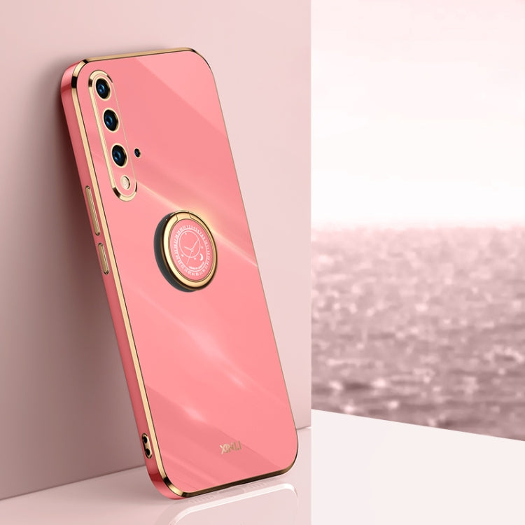 XINLI Straight Edge 6D Electroplate TPU Phone Case with Ring Holder, For Huawei P40, For Huawei P40 Pro, For Honor 20