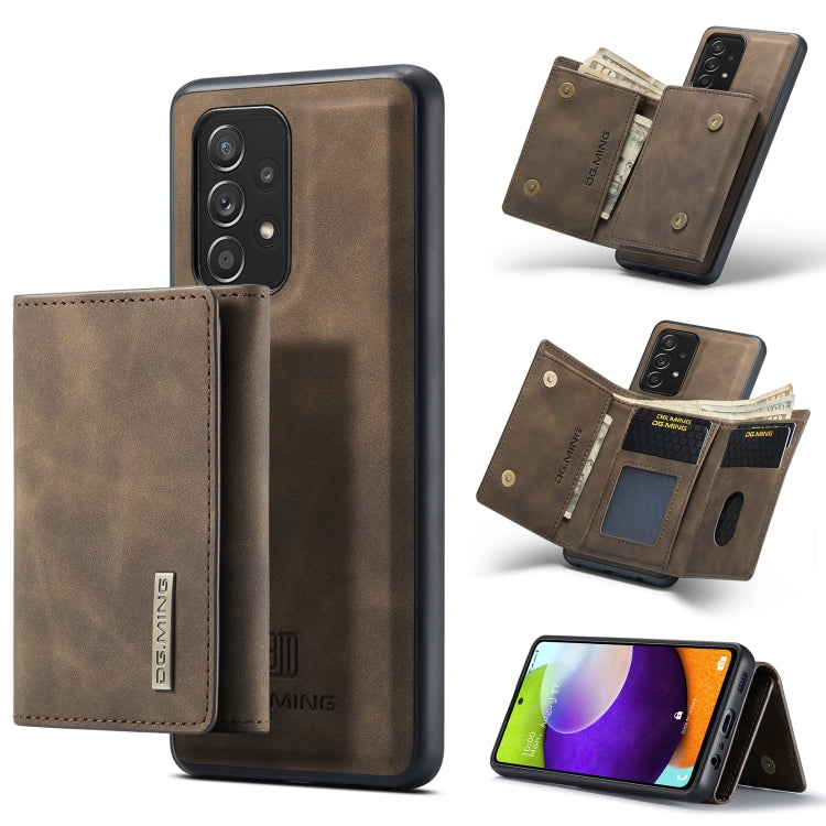 DG.MING M1 Series 3-Fold Multi Card Wallet + Magnetic Back Cover Shockproof Case with Holder Function, For Samsung Galaxy A52 5G / 4G, For Samsung Galaxy A72 5G / 4G, For Samsung Galaxy Note20, For Samsung Galaxy S20 FE