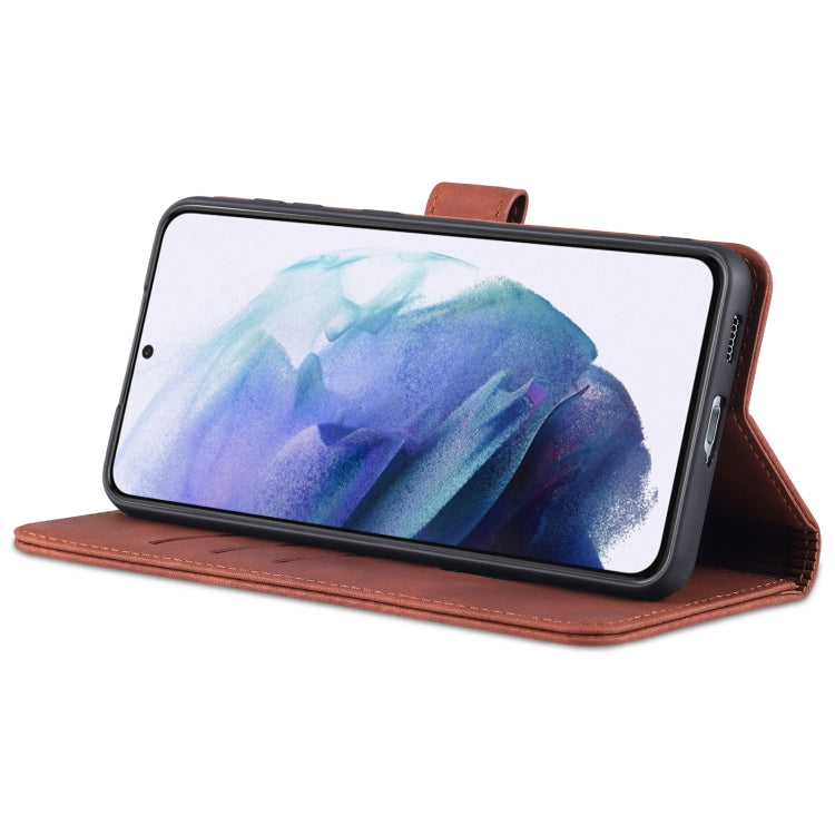 AZNS Skin Feel Calf Texture Horizontal Flip Leather Case with Card Slots & Holder & Wallet, For Samsung Galaxy S21 5G, For Samsung Galaxy S21 FE 5G, For Samsung Galaxy S21 Ultra 5G, For Samsung Galaxy S21+ 5G