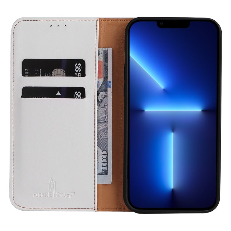 Fierre Shann PU Leather Texture Horizontal Flip Leather Case with Holder & Card Slots & Wallet, For iPhone 13 Pro, For iPhone 13 Pro Max, For iPhone 13 mini, For iPhone 13