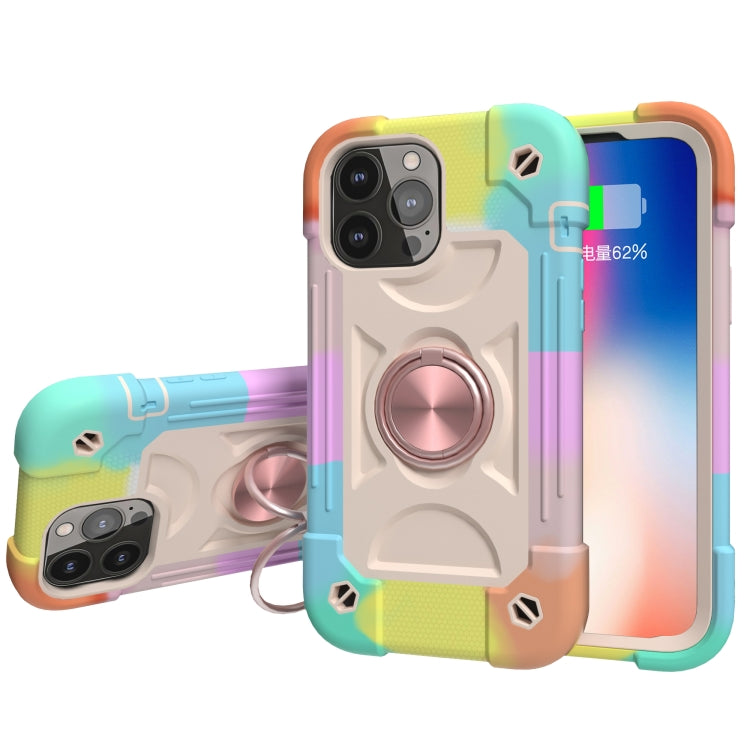 Shockproof Silicone + PC Protective Case with Dual-Ring Holder, For iPhone 13 Pro, For iPhone 13 Pro Max