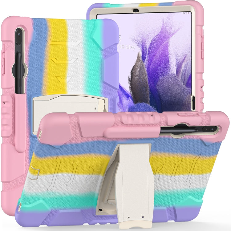3-Layer Protection Screen Frame + PC + Silicone Shockproof Combination Case with Holder, For Samsung Galaxy Tab S7+/S7 FE 12.4 inch