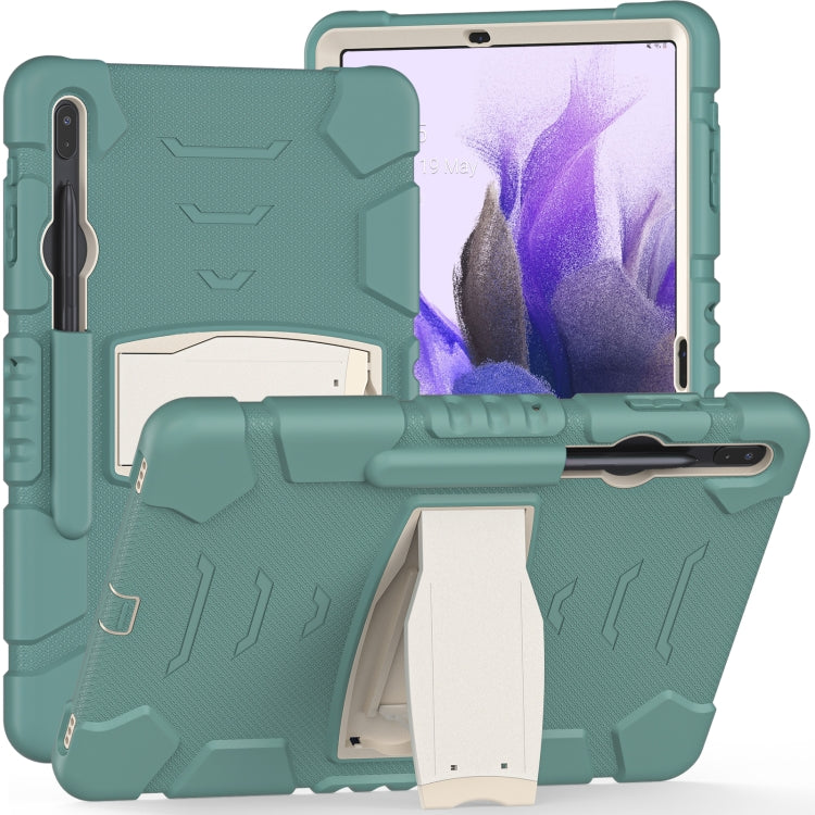3-Layer Protection Screen Frame + PC + Silicone Shockproof Combination Case with Holder, For Samsung Galaxy Tab S7+/S7 FE 12.4 inch