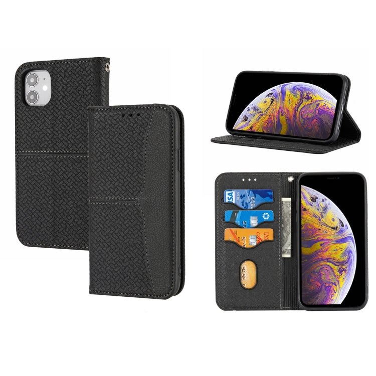 Woven Texture Stitching Magnetic Horizontal Flip PU Leather Case with Holder & Card Slots & Wallet & Lanyard, For iPhone 8 Plus / 7 Plus, For iPhone 11, For iPhone 11 Pro, For iPhone 11 Pro Max