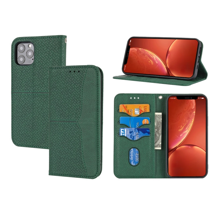 Woven Texture Stitching Magnetic Horizontal Flip PU Leather Case with Holder & Card Slots & Wallet & Lanyard, For iPhone 12 / 12 Pro, For iPhone 12 Pro Max, For iPhone 13 mini, For iPhone 13