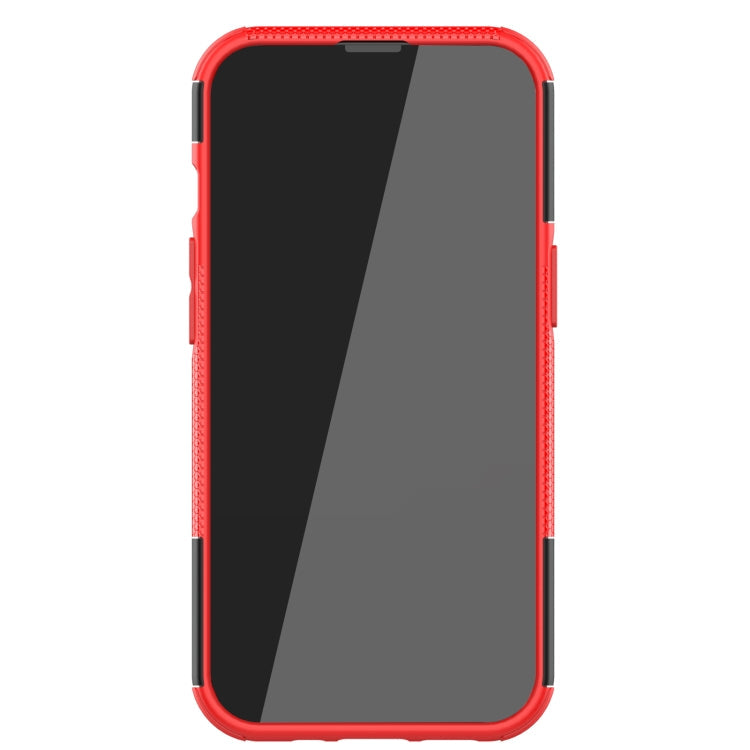Tire Texture Shockproof TPU+PC Protective Case with Holder, For iPhone 13 mini, For iPhone 13, For iPhone 13 Pro