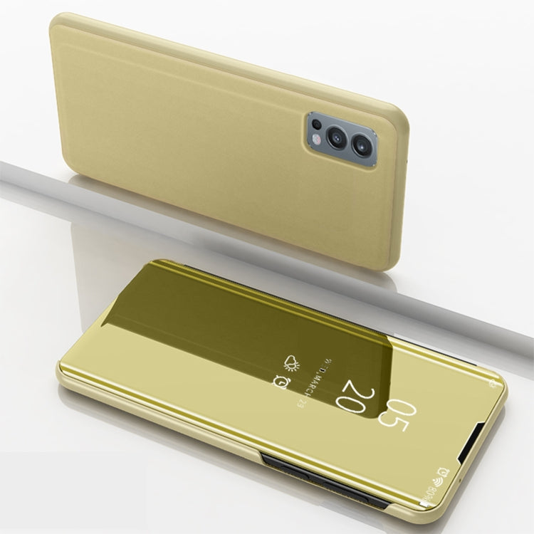 Plated Mirror Horizontal Flip Leather Case with Holder, For iPhone 13, For iPhone 13 Pro, For iPhone 13 Pro Max, For OnePlus Nord 2 5G, For OnePlus N200 5G