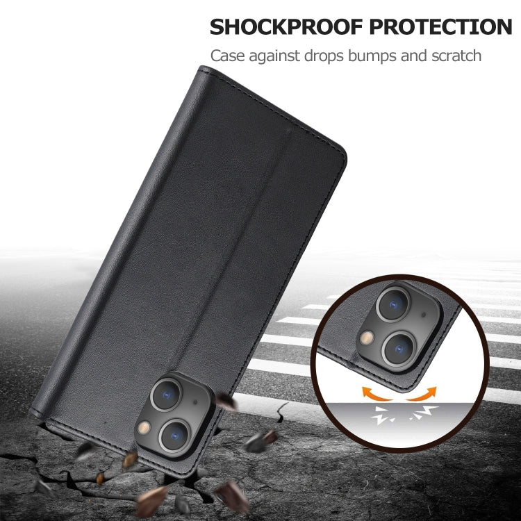 For iPhone 13 mini LC.IMEEKE Calf Texture Horizontal Flip Leather Case with Holder & Card Slots & Wallet (Black)