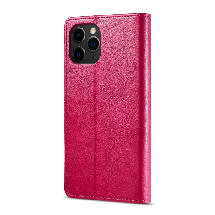 For iPhone 13 Pro LC.IMEEKE Calf Texture Horizontal Flip Leather Case with Holder & Card Slots & Wallet (Red)