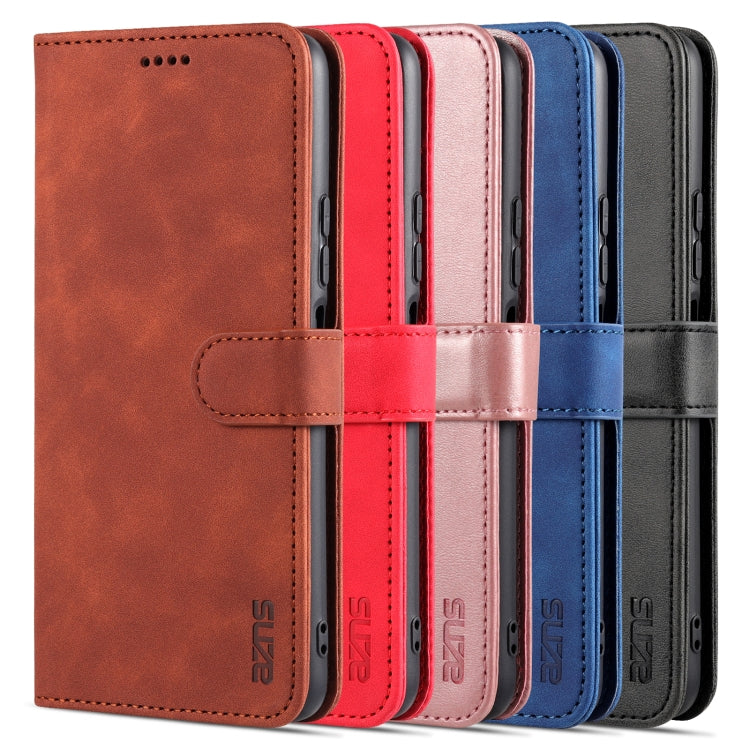 For Xiaomi Poco X3 GT AZNS Skin Feel Calf Texture Horizontal Flip Leather Case with Card Slots & Holder & Wallet(Brown)