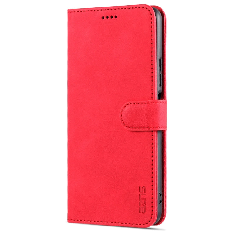 For Xiaomi Poco X3 GT AZNS Skin Feel Calf Texture Horizontal Flip Leather Case with Card Slots & Holder & Wallet(Red)