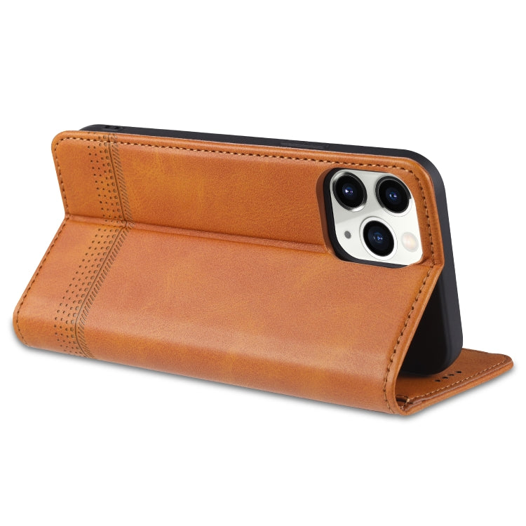 For iPhone 13 Pro AZNS Magnetic Calf Texture Horizontal Flip Leather Case with Card Slots & Holder & Wallet (Red)