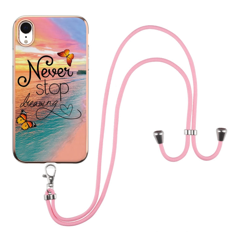 Electroplating Pattern IMD TPU Shockproof Case with Neck Lanyard, For iPhone 11 Pro, For iPhone 11 Pro Max, For iPhone XS / X, For iPhone XR