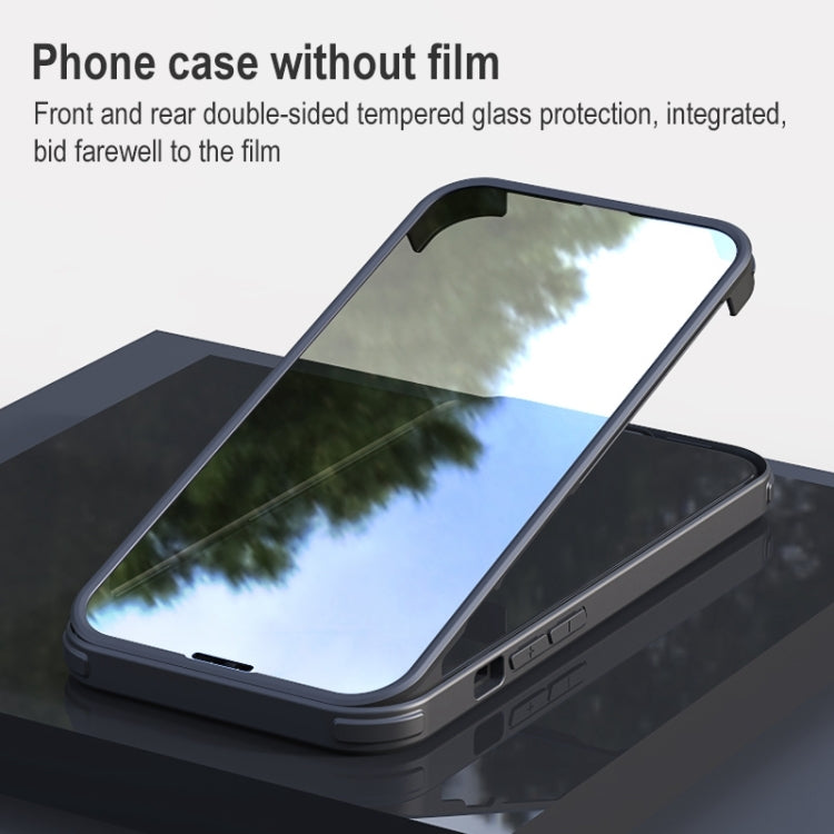 Shockproof TPU + Double-sided Glass Protective Case, For iPhone 13 Pro Max