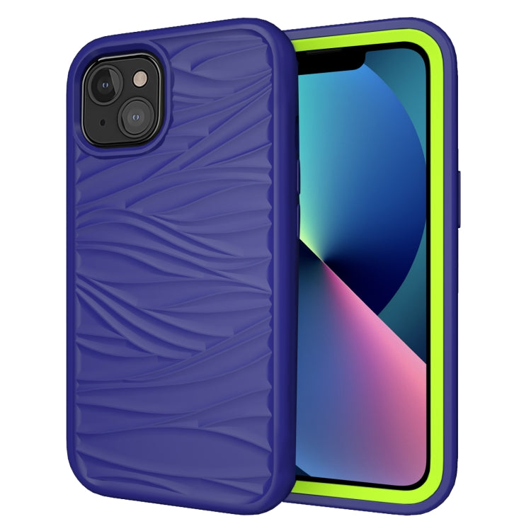 Wave Pattern 3 in 1 Silicone + PC Shockproof Protective Case, For iPhone 13 mini, For iPhone 13, For iPhone 13 Pro