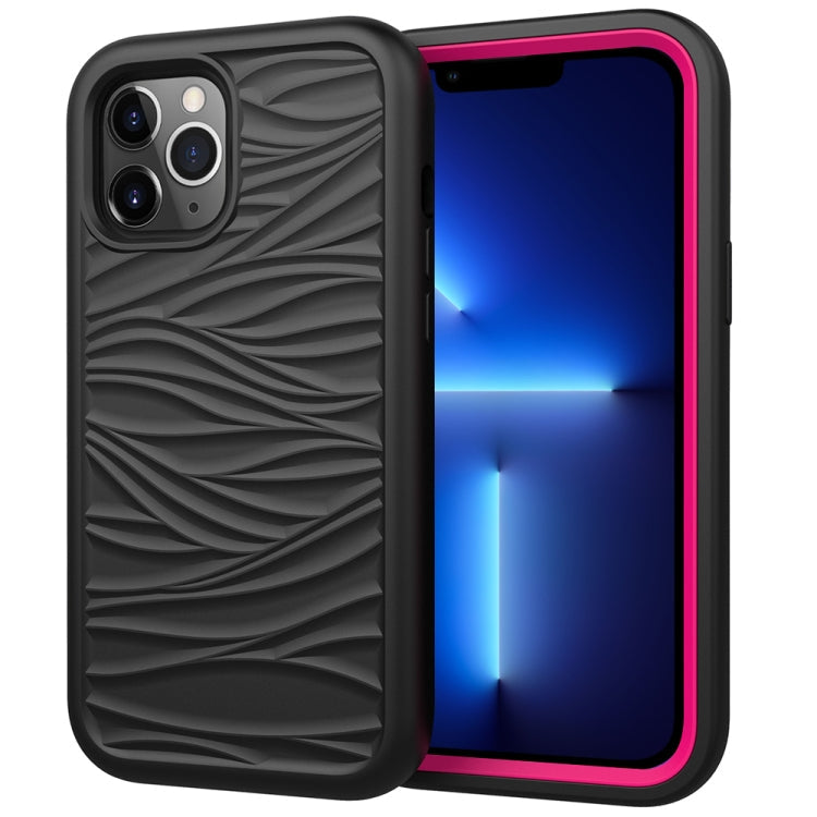 Wave Pattern 3 in 1 Silicone + PC Shockproof Protective Case, For iPhone 13 Pro Max