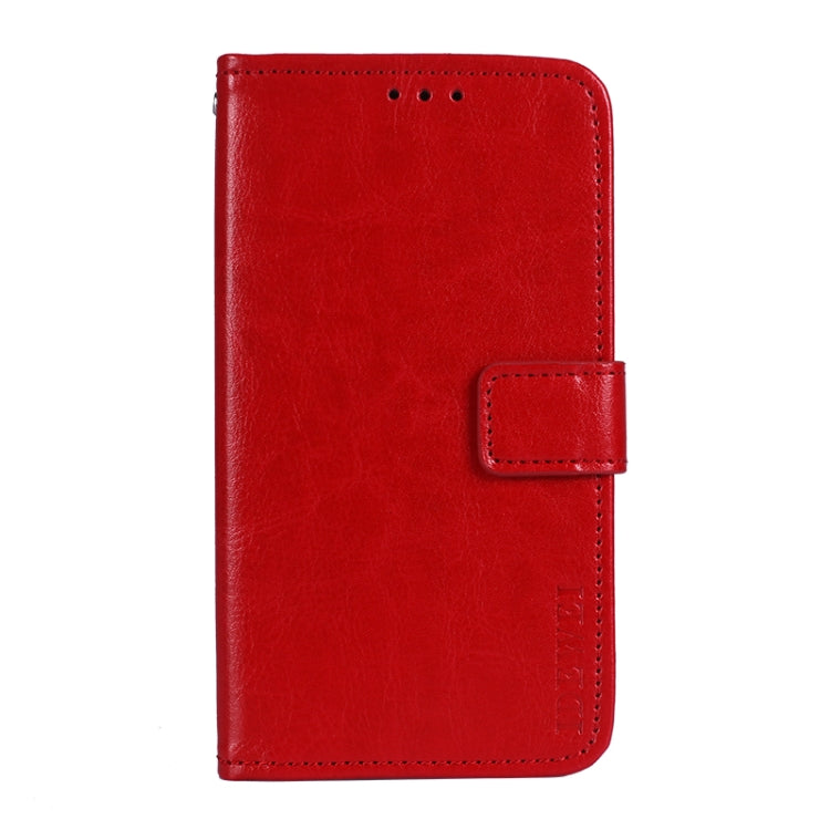 idewei Crazy Horse Texture Horizontal Flip Leather Case with Holder & Card Slots & Wallet For OPPO A93s 5G(Red)