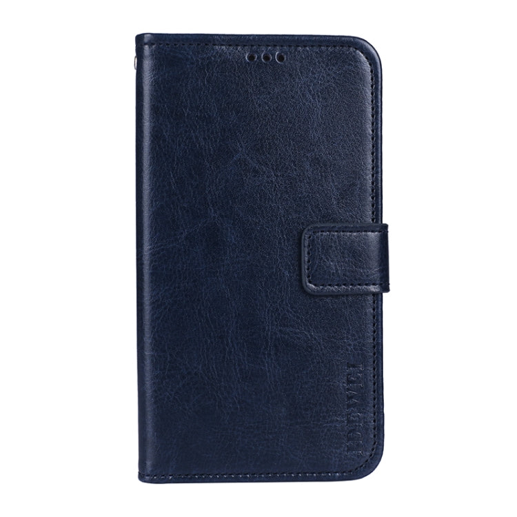 idewei Crazy Horse Texture Horizontal Flip Leather Case with Holder & Card Slots & Wallet For vivo Y53S 5G(Blue)