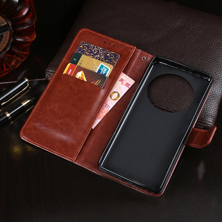 idewei Crazy Horse Texture Horizontal Flip Leather Case with Holder & Card Slots & Wallet For Honor Magic3 Pro(Black)