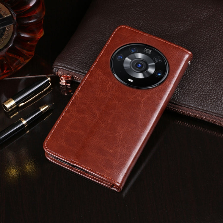 idewei Crazy Horse Texture Horizontal Flip Leather Case with Holder & Card Slots & Wallet For Honor Magic3 Pro(Rose Red)
