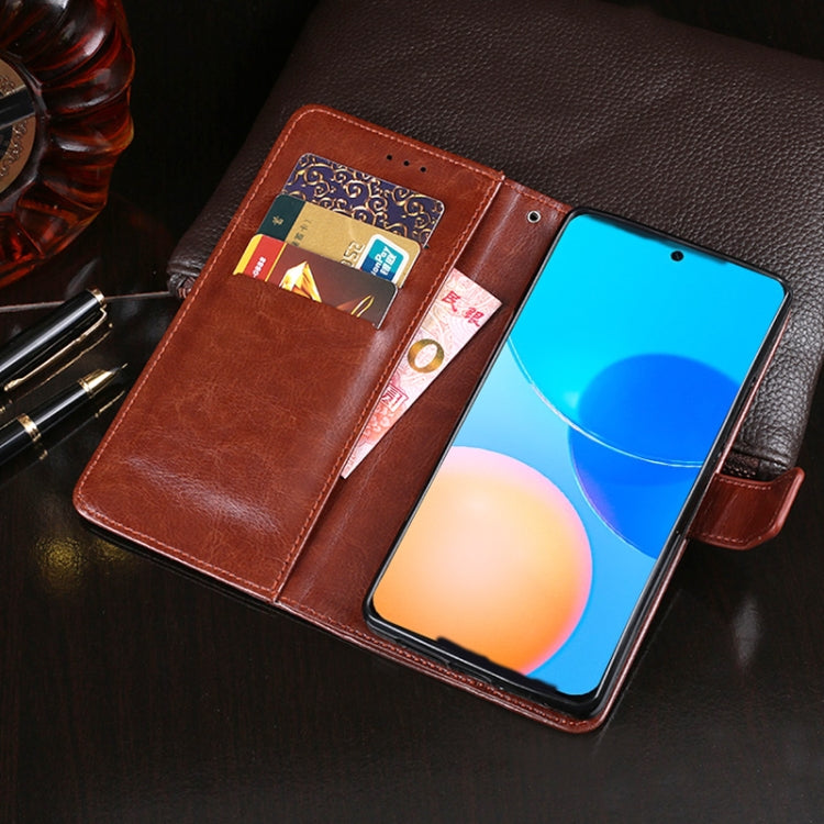 idewei Crazy Horse Texture Horizontal Flip Leather Case with Holder & Card Slots & Wallet For Honor Play 5T Pro(Black)