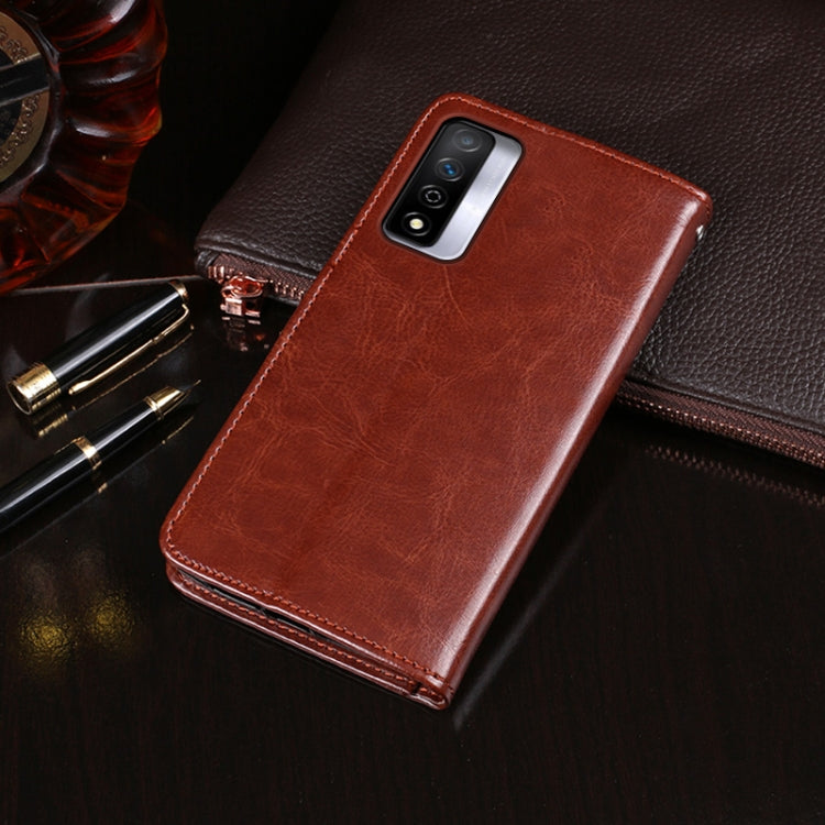 idewei Crazy Horse Texture Horizontal Flip Leather Case with Holder & Card Slots & Wallet For Honor Play 5T Pro(Blue)