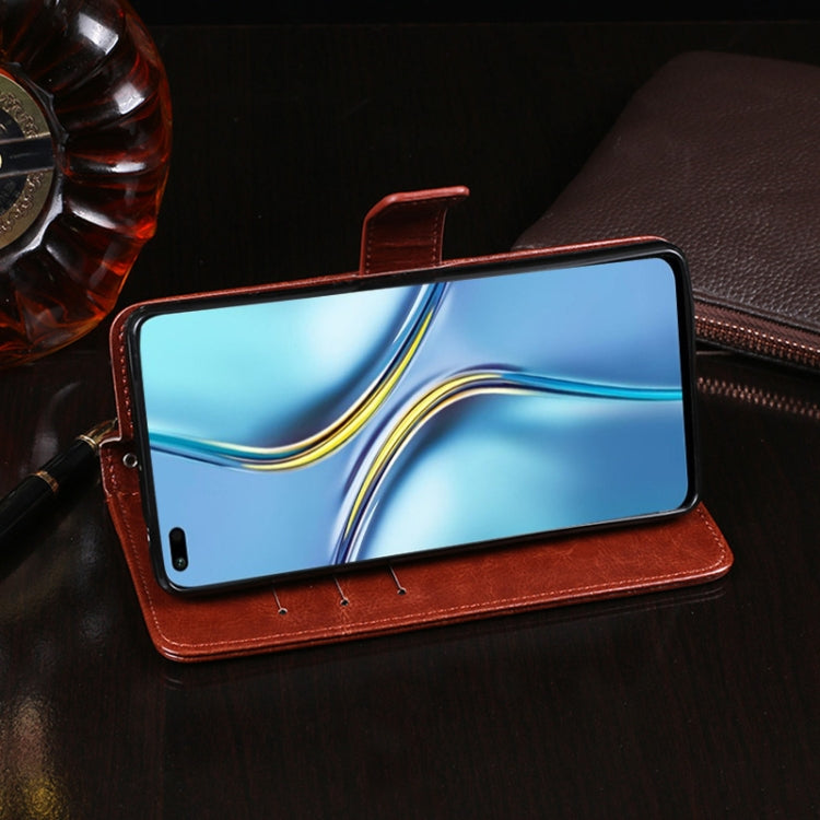 idewei Crazy Horse Texture Horizontal Flip Leather Case with Holder & Card Slots & Wallet For Honor X20(Rose Red)