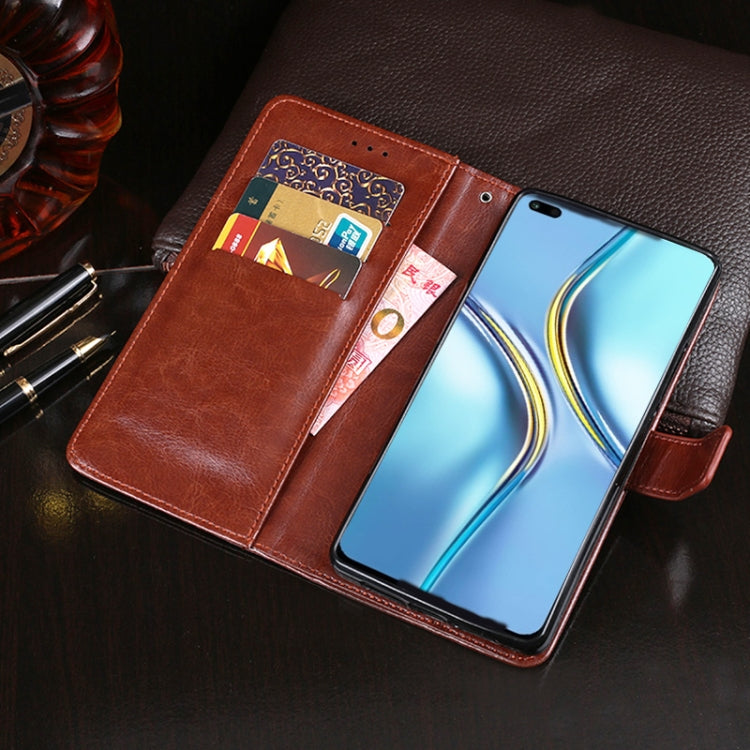 idewei Crazy Horse Texture Horizontal Flip Leather Case with Holder & Card Slots & Wallet For Honor X20(Sky Blue)