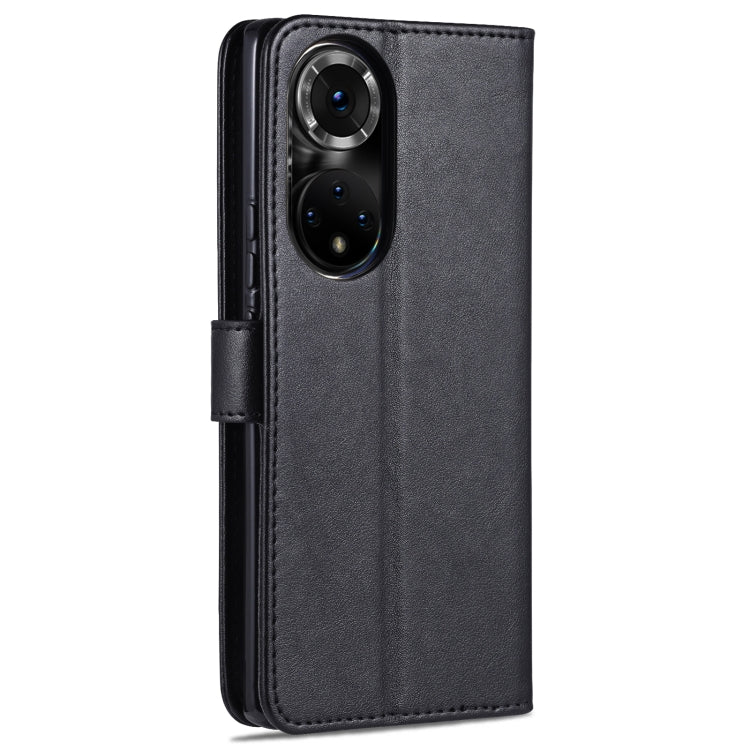 AZNS Sheepskin Texture Horizontal Flip Leather Case with Holder & Card Slots & Wallet For Honor 50(Black)