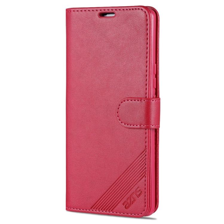 AZNS Sheepskin Texture Horizontal Flip Leather Case with Holder & Card Slots & Wallet For Honor 50(Red)