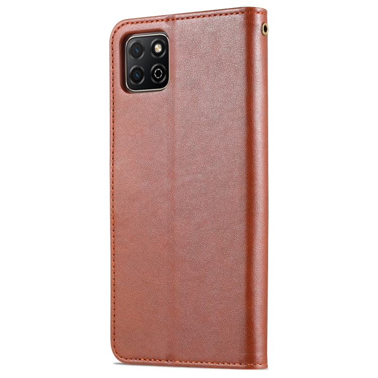 AZNS Sheepskin Texture Horizontal Flip Leather Case with Holder & Card Slots & Wallet For Honor Play 20(Brown)