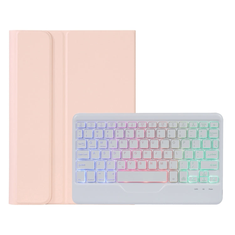 AN05BS Ultra-thin Tri-color Backlight Detachable Lambskin Texture TPU Bluetooth Keyboard Leather Case with Holder For Xiaomi Pad 5 / 5 Pro, A0N5BS