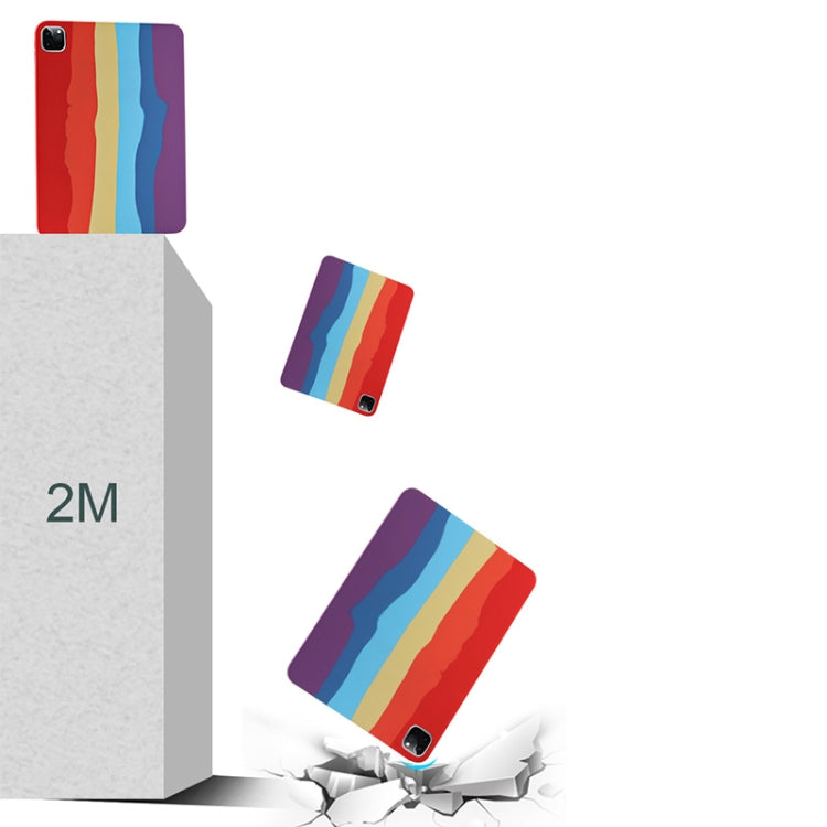 Rainbow Liquid Silicone + PC Shockproof Protective Case, For iPad Air 2022 / 2020 10.9 inch, For iPad Pro 12.9 inch 2020