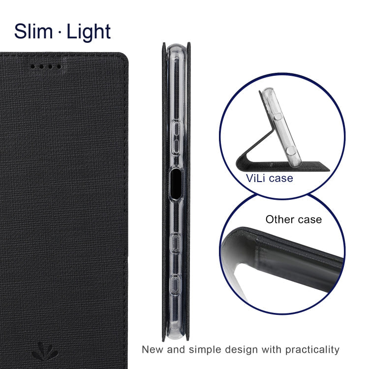 ViLi DMX Series Shockproof TPU + PU Leather Magnetic Attraction Horizontal Flip Case with Card Slot & Holder, For Sony Xperia 1 III, For Sony Xperia 5 III, For Sharp Aquos R6